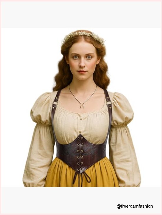 Corset Belt for Women, Faux Leather, Lace-up Waspie Waist Belt Cosplay main image 7